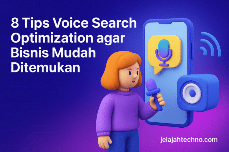 Simak 8 tips voice search optimization untuk bisnis Anda. Tingkatkan visibilitas dan pelanggan dengan optimasi pencarian suara.