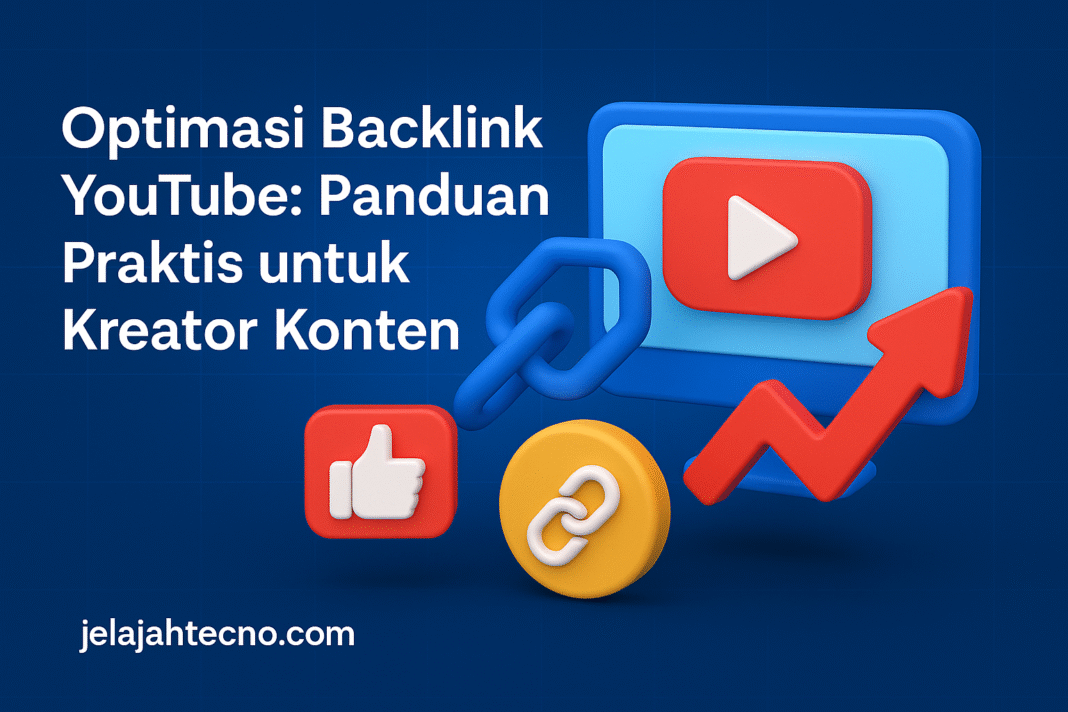 Kreator konten wajib tahu! Optimasi backlink YouTube bisa tingkatkan views, subscriber, dan ranking SEO video.