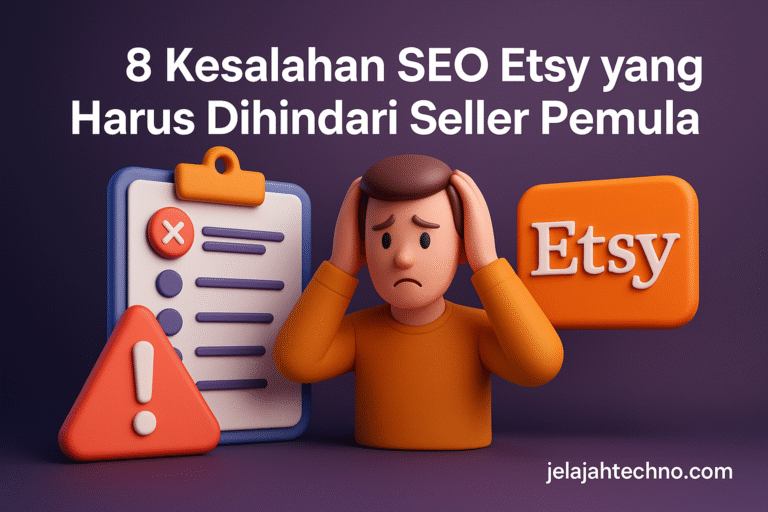 Jangan sampai toko Anda sepi! Hindari kesalahan SEO Etsy seperti penggunaan kata kunci berulang, tag yang salah, dan deskripsi kurang jelas.