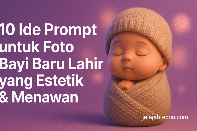 Mau foto bayi seperti hasil studio? Gunakan 10 ide prompt Gemini AI ini! Hasilkan potret newborn aesthetic, lembut, dan realistis.