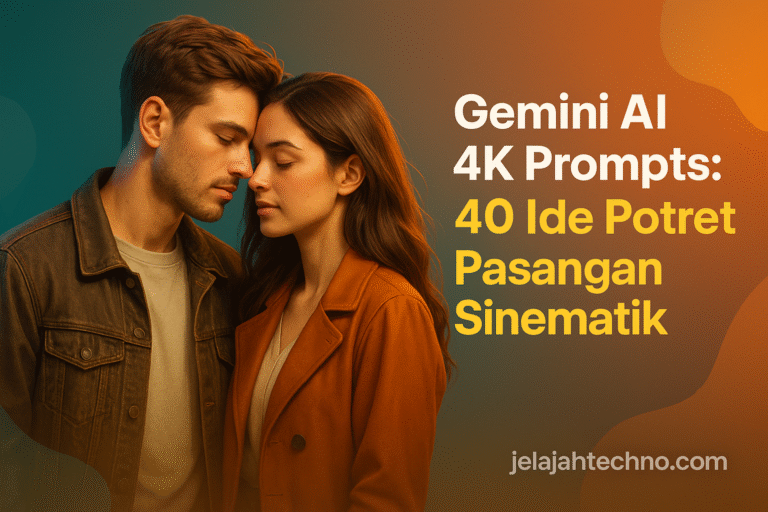 Edit foto pasangan bergaya film. Gunakan 40 photo prompts sinematik ini untuk tampilan elegan, realistis, dan romantis di golden hour.