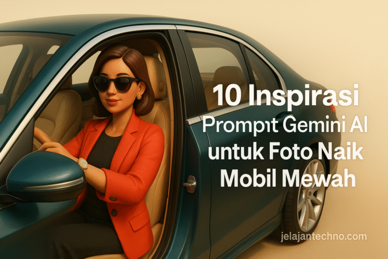 Tampil bak sultan dengan prompt Gemini AI! Ubah foto biasa jadi tampilan naik mobil mewah yang realistis, detail, dan sinematik.