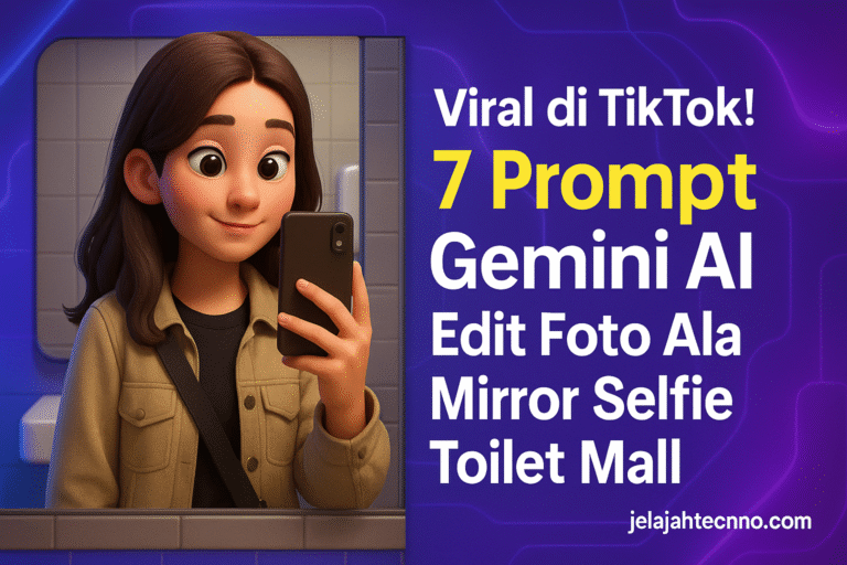 Viral di TikTok! 7 Prompt Gemini AI Edit Foto Ala Mirror Selfie Toilet Mall