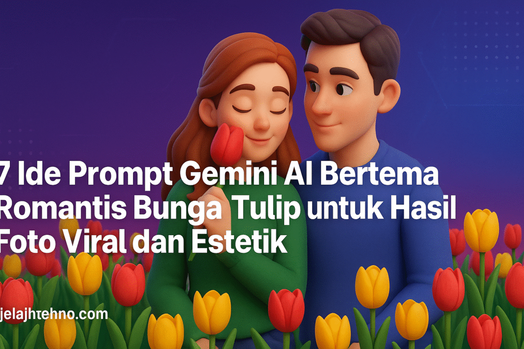 7 Ide Prompt Gemini AI Bertema Romantis Bunga Tulip untuk Hasil Foto Viral dan Estetik