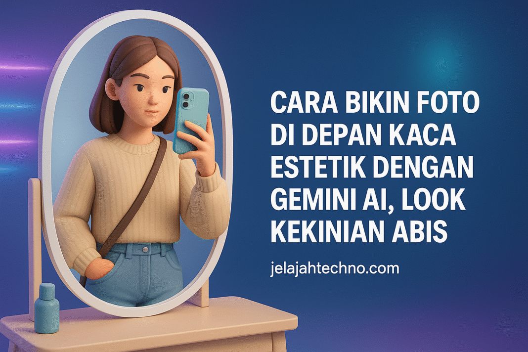 Gak perlu kamera mahal! Begini cara bikin foto mirror selfie estetik lengkap dengan contoh prompt kekinian yang realistis dan elegan.