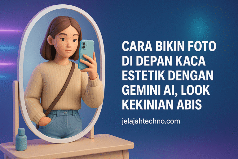 Gak perlu kamera mahal! Begini cara bikin foto mirror selfie estetik lengkap dengan contoh prompt kekinian yang realistis dan elegan.
