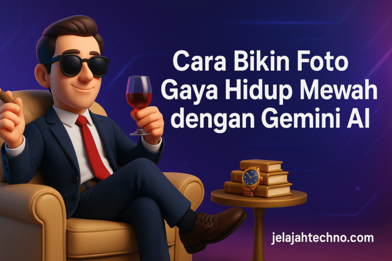 Panduan lengkap edit foto pakai Gemini AI agar terlihat seperti orang kaya. Inspirasi prompt eksklusif dari jet pribadi hingga fashion Paris.