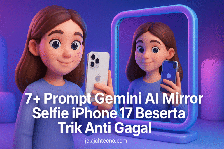 Ingin mirror selfie terlihat nyata? Coba prompt Gemini AI ini. Bonus tips angle, pencahayaan, dan refleksi biar hasilnya fotorealistik.