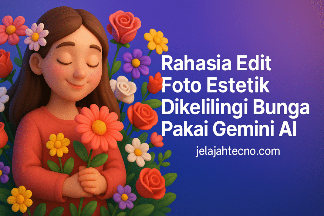 Rahasia Edit Foto Estetik Dikelilingi Bunga Pakai Gemini AI