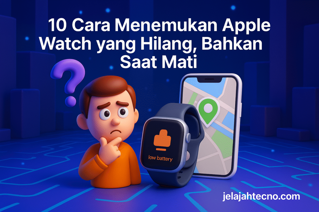Panduan lengkap menemukan Apple Watch yang hilang atau mati. Pelajari cara pakai iPhone, aplikasi Find My, Lost Mode, dan langkahnya.