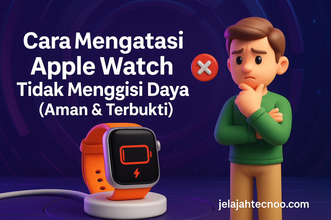 Apple Watch gagal mengisi daya? Ikuti panduan ini untuk memperbaiki masalah charging, pengecekan kabel, adaptor, sensor, dan reset sistem.