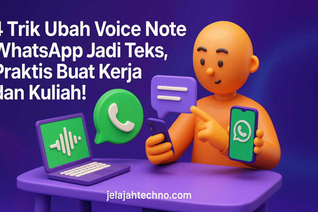 4 Trik Ubah Voice Note WhatsApp Jadi Teks, Praktis Buat Kerja dan Kuliah!