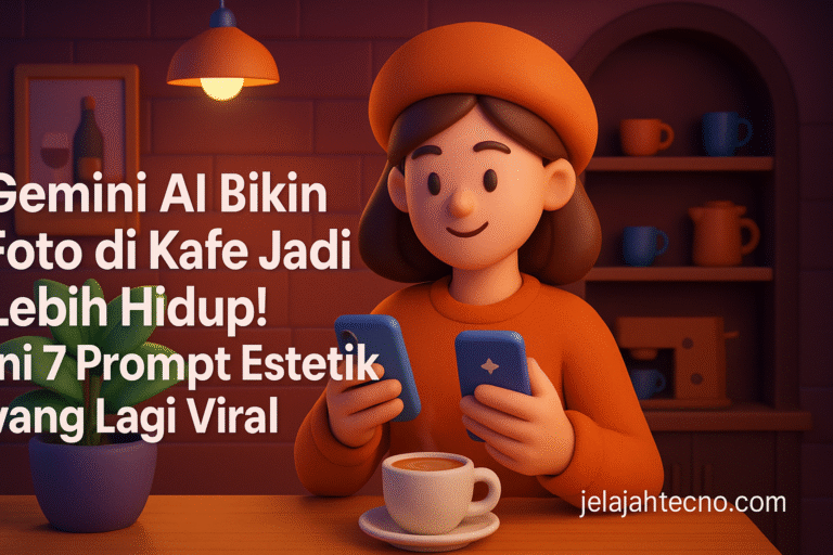 Foto di kafe kini bisa tampak sinematik dan berkelas tanpa kamera mahal. Coba 7 prompt Gemini AI viral ini dan hasilkan potret elegan.